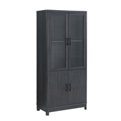 Jodie Bookcase in Charcoal Grey (set of 2) - Ornate Home
