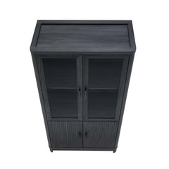 Jodie Bookcase in Charcoal Grey (set of 2) - Ornate Home