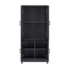 Jodie Bookcase in Charcoal Grey (set of 2) - Ornate Home