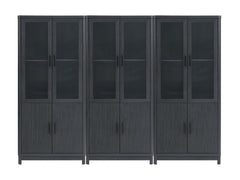 Jodie Bookcase in Charcoal Grey (set of 3) - Ornate Home