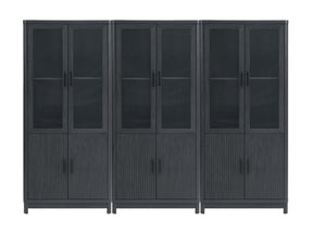 Jodie Bookcase in Charcoal Grey (set of 3) - Ornate Home