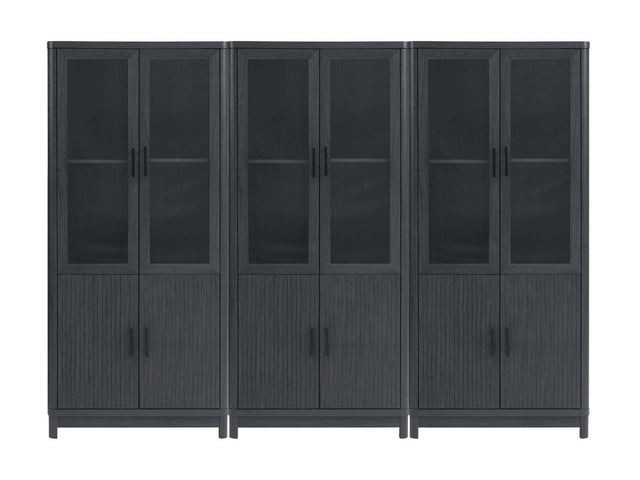 Jodie Bookcase in Charcoal Grey (set of 3) - Ornate Home