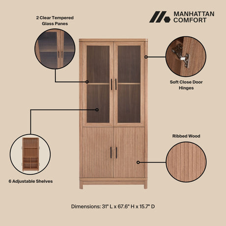 Jodie Bookcase in Maple - Ornate Home