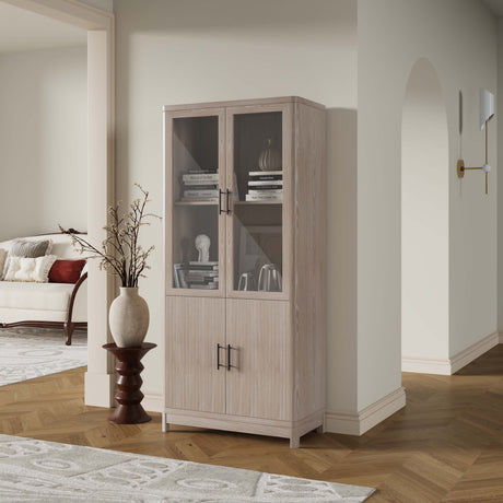 Jodie Bookcase in Whitewashed Oak - Ornate Home