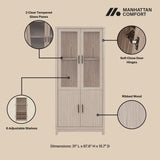 Jodie Bookcase in Whitewashed Oak - Ornate Home