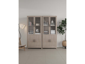 Jodie Bookcase in Whitewashed Oak (set of 2) - Ornate Home