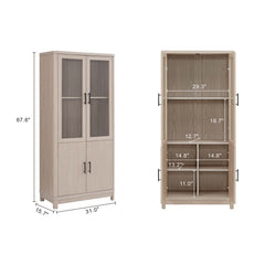 Jodie Bookcase in Whitewashed Oak (set of 2) - Ornate Home