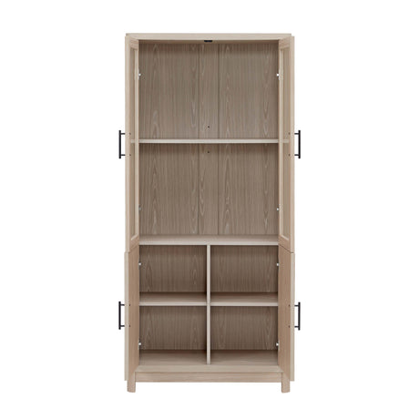 Jodie Bookcase in Whitewashed Oak (set of 2) - Ornate Home