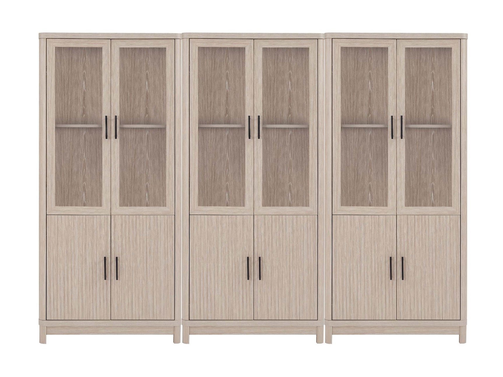 Jodie Bookcase in Whitewashed Oak (set of 3) - Ornate Home