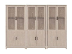 Jodie Bookcase in Whitewashed Oak (set of 3) - Ornate Home