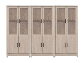 Jodie Bookcase in Whitewashed Oak (set of 3) - Ornate Home