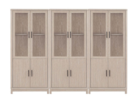 Jodie Bookcase in Whitewashed Oak (set of 3) - Ornate Home