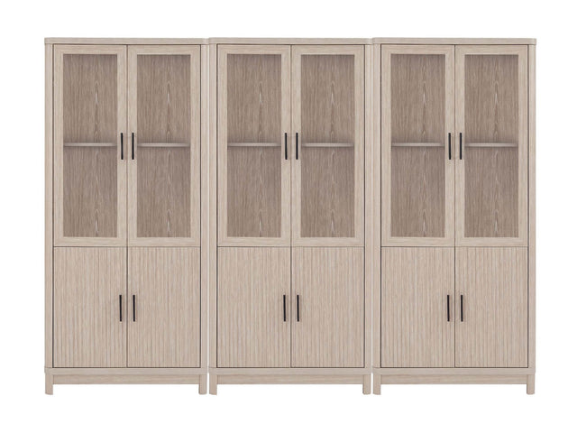 Jodie Bookcase in Whitewashed Oak (set of 3) - Ornate Home