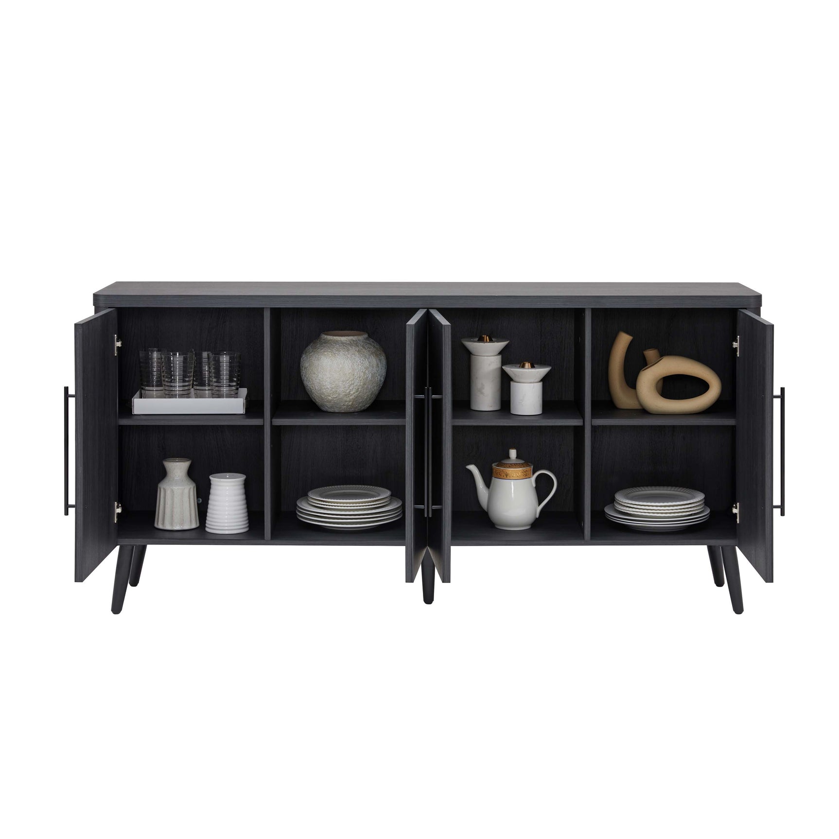 Jodie Sideboard in Charcoal Grey - Ornate Home