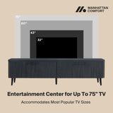 Jodie TV Stand in Charcoal Grey - Ornate Home