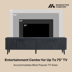 Jodie TV Stand in Charcoal Grey - Ornate Home