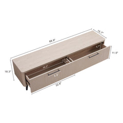 Jodie TV Stand in Whitewashed Oak - Ornate Home