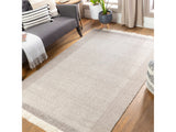 Joelle Beige Grid Wool Rug - Ornate Home