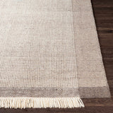 Joelle Beige Grid Wool Rug - Ornate Home