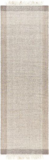 Joelle Beige Grid Wool Rug - Ornate Home