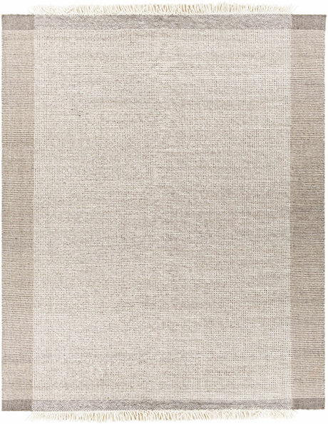 Joelle Beige Grid Wool Rug - Ornate Home