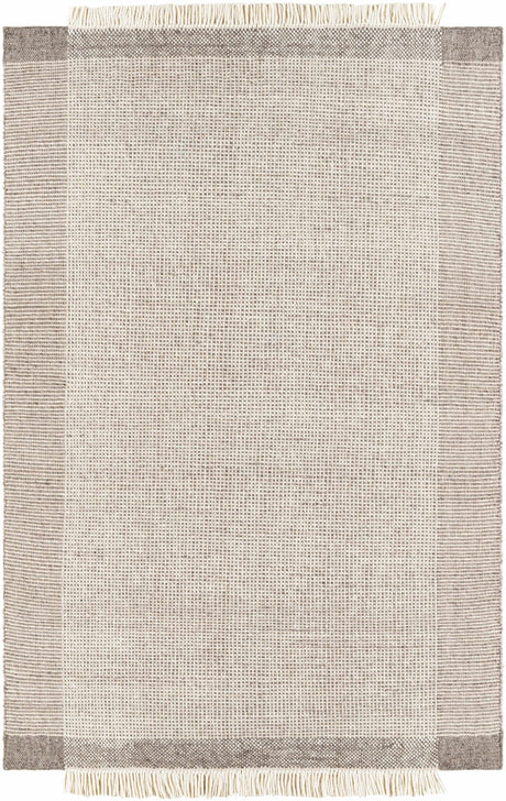 Joelle Beige Grid Wool Rug - Ornate Home