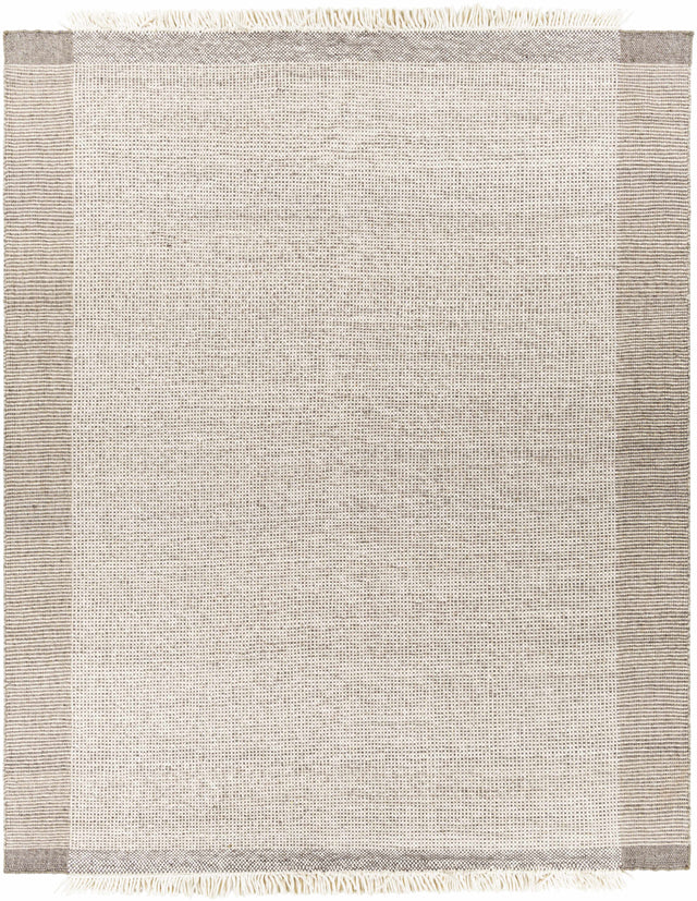 Joelle Beige Grid Wool Rug - Ornate Home