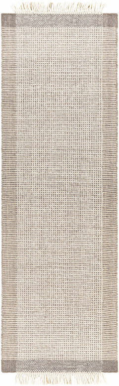 Joelle Beige Grid Wool Rug - Ornate Home
