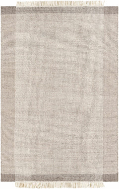 Joelle Beige Grid Wool Rug - Ornate Home