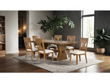 Johannes Rustic Oak 7 Piece Dining Set - Ornate Home