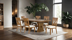 Johannes Rustic Oak Dining Table - Ornate Home