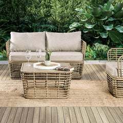 Johari Natural 4 Piece Patio Set - Ornate Home