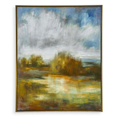 John's Field Multicolor Framed Landscape Art - Ornate Home