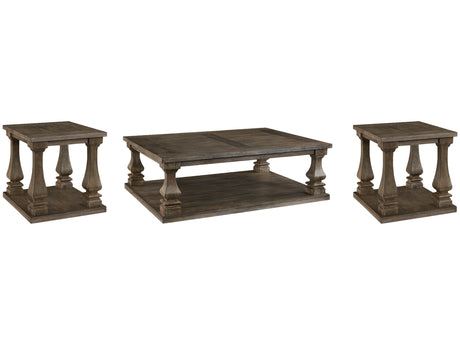 Johnelle Gray Coffee Table and 2 End Tables - Ornate Home