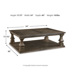 Johnelle Gray Rectangular Cocktail Table - Ornate Home