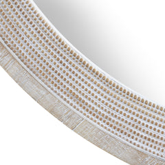 Johnson Natural/White Wall Mirror - Ornate Home