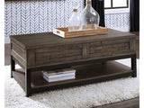 Johurst Grayish Brown Lift Top Coffee Table (Online Special Price) - Ornate Home