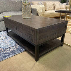 Johurst Grayish Brown Lift Top Coffee Table - Ornate Home