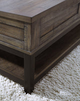 Johurst Grayish Brown Lift-top Coffee Table and 2 End Tables (Online Special Price) - Ornate Home