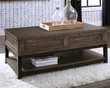 Johurst Grayish Brown Lift-top Coffee Table and 2 End Tables (Online Special Price) - Ornate Home