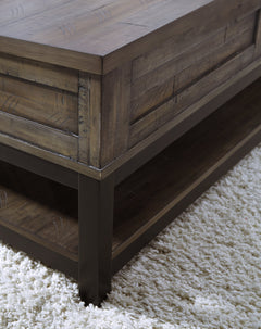 Johurst Grayish Brown Lift-top Coffee Table and 2 End Tables - Ornate Home