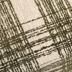 Joie Ireland Green/White Plaid Ottoman - Ornate Home