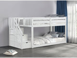 Jojo White Twin Bunk Bed - Ornate Home