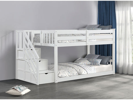 Jojo White Twin Bunk Bed - Ornate Home
