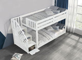Jojo White Twin Bunk Bed - Ornate Home