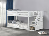 Jojo White Twin Bunk Bed - Ornate Home
