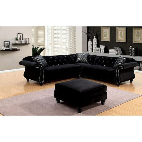 Jolanda Black Sectional - Ornate Home