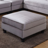 Jolanda Gray Ottoman - Ornate Home