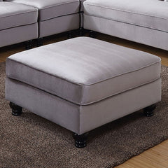 Jolanda Gray Ottoman - Ornate Home
