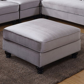Jolanda Gray Ottoman - Ornate Home